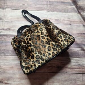 5/$15 Leopard Print Faux Fur Bag Purse